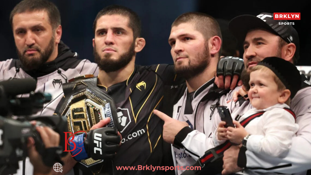 UFC Champion Khabib Nurmagomedov with his brothers